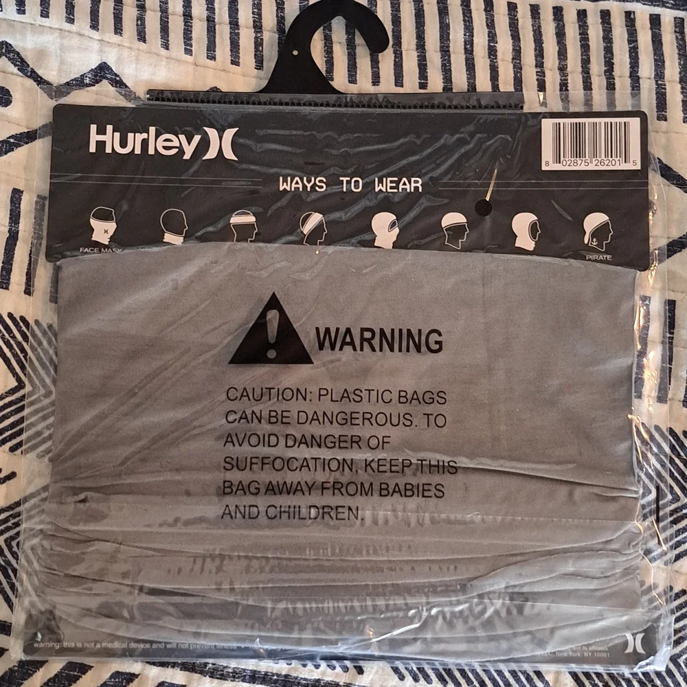 Hurley Gray Multi-Use Gaiter